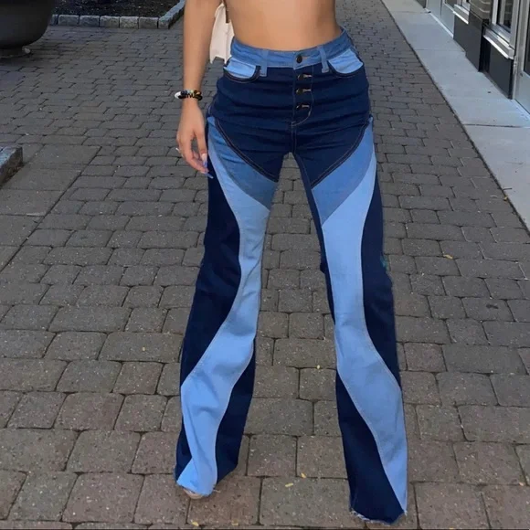 Blue Flare Jeans - Picture 1 of 1